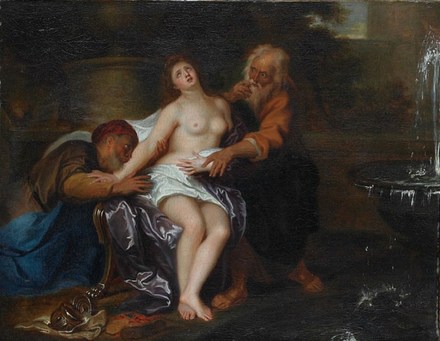 A jovem apalpada por dois velhos (Mieris 1662-1747)